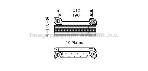 AVA QUALITY COOLING масляный радиатор, двигательное масло ME3216